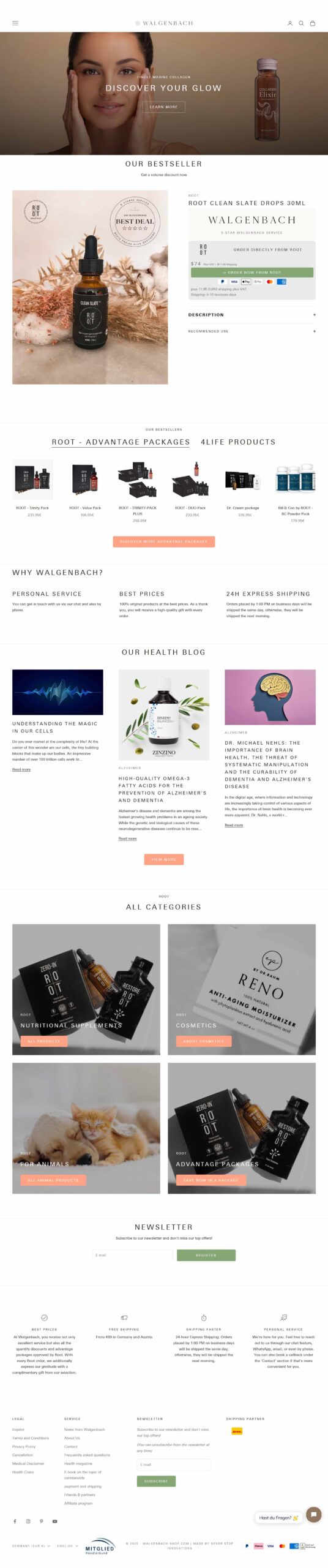 Walgenbach | Responsive Skincare Ecommerce Shop